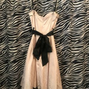 Light pink and black dress